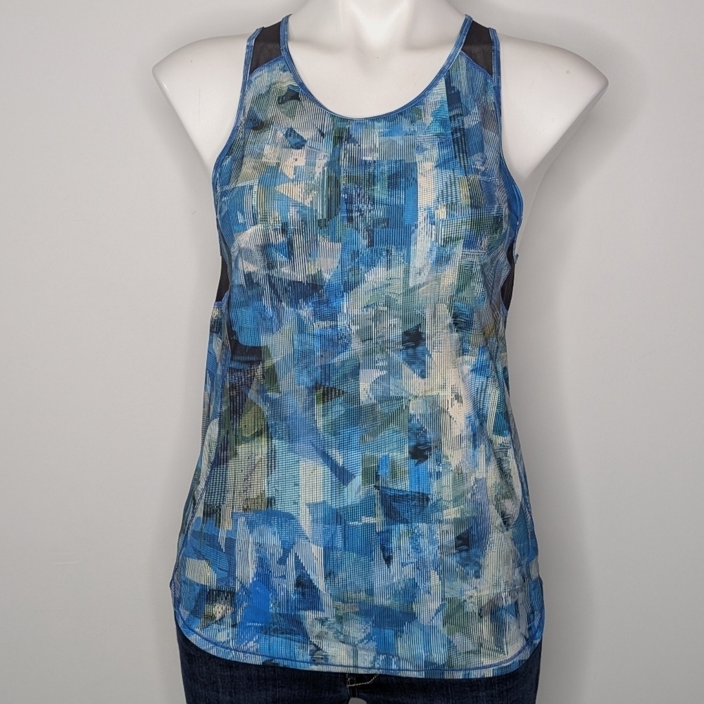 Lululemon Sculpt Tank II Sun Dazed Multi Blue S/M